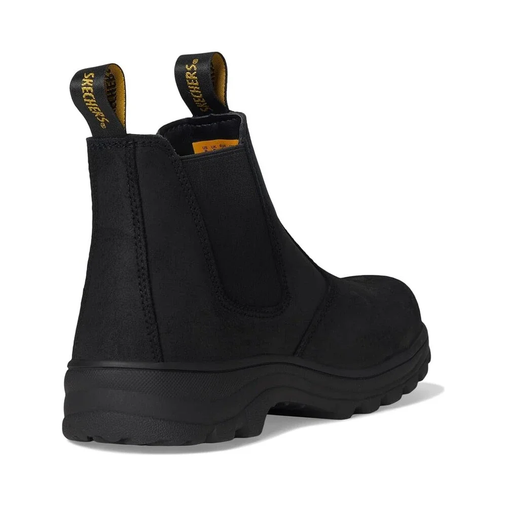 Skechers Workshire Jannit 108082-BKS Women 7.5 Black Comp Toe Work Boot HAWK3159 - Picture 3 of 10